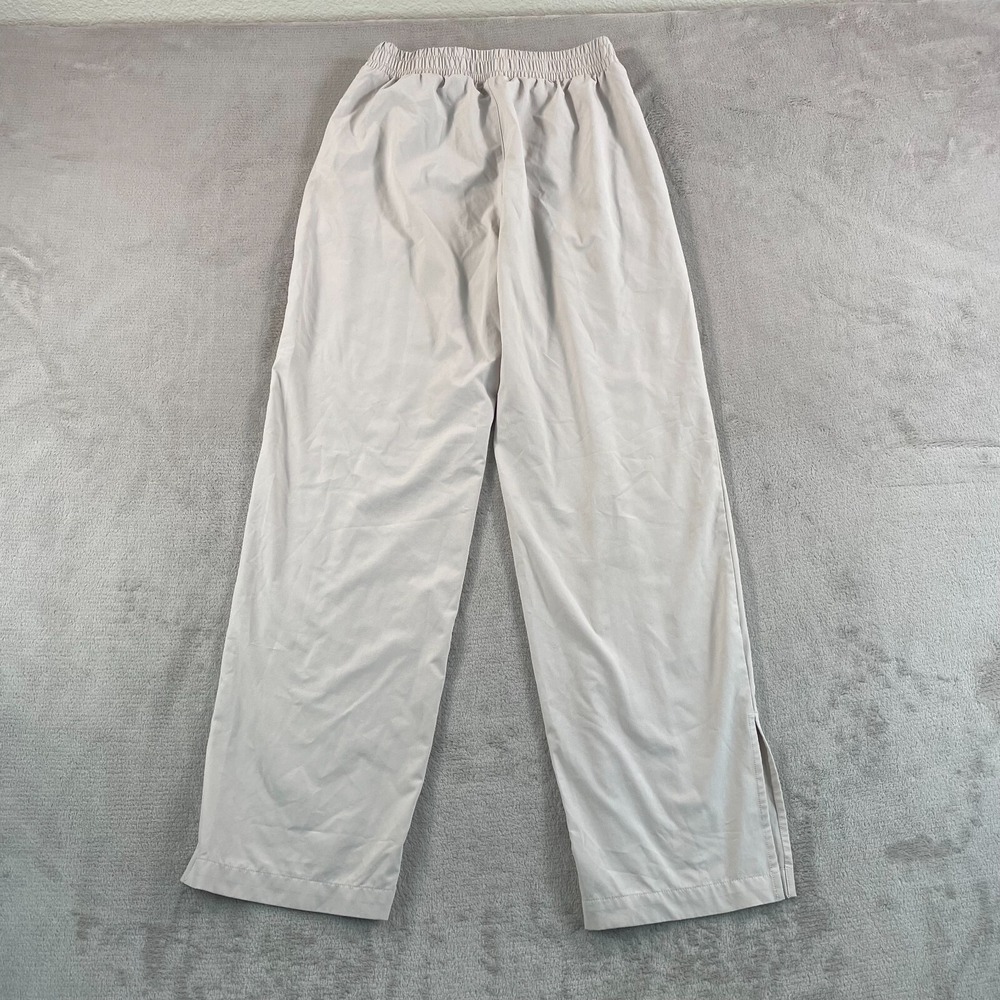 Abercrombie & Fitch Travel Lounge Pants Women Small Beige Ankle Slits Wide Leg
